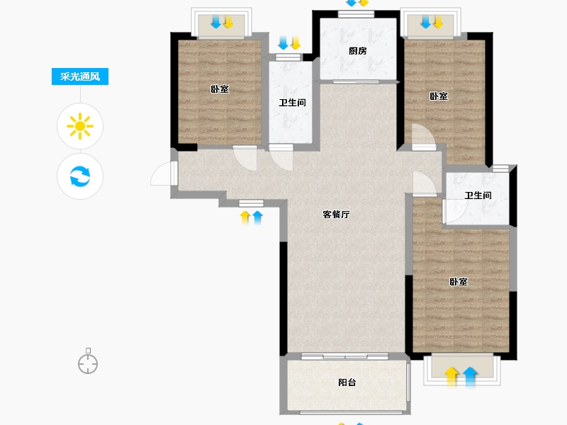 江西省-抚州市-学府天成-97.59-户型库-采光通风