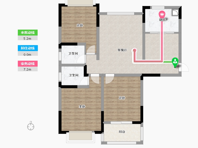 江苏省-徐州市-蓝光云锦里-97.15-户型库-动静线