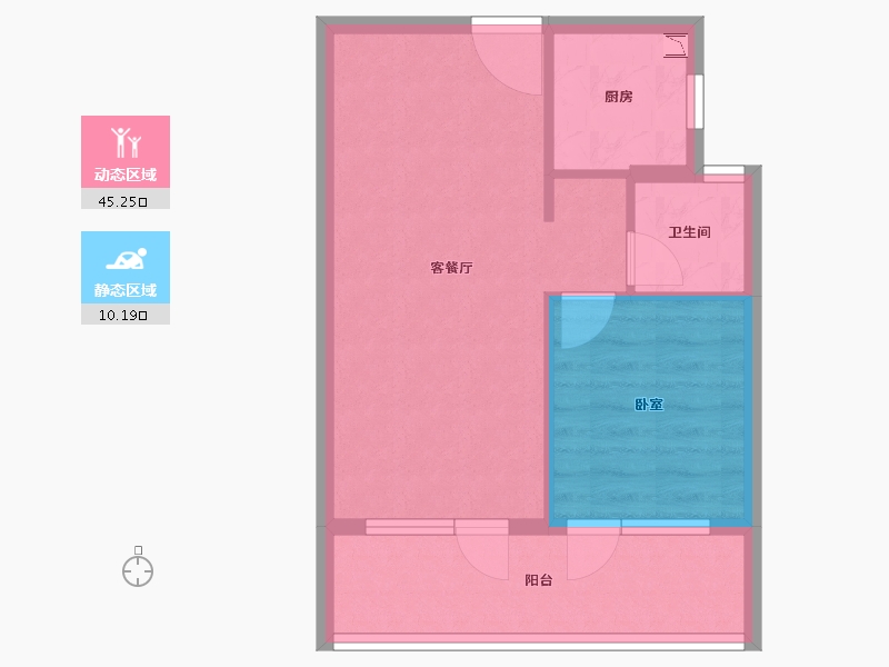 辽宁省-葫芦岛市-恒泰·时间海-49.47-户型库-动静分区