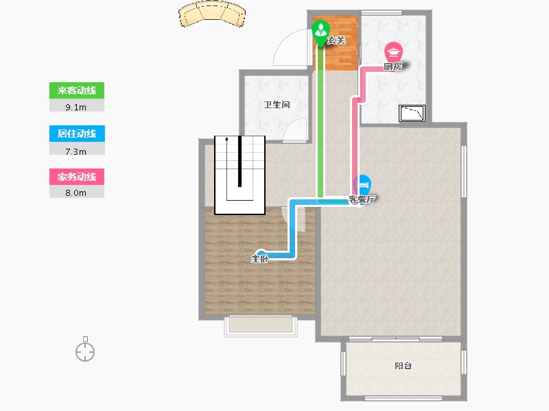 江苏省-南京市-固城湖金茂逸墅-165.00-户型库-动静线