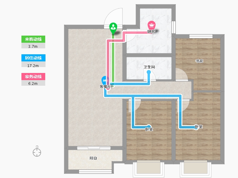 山西省-太原市-新希望花园-78.44-户型库-动静线