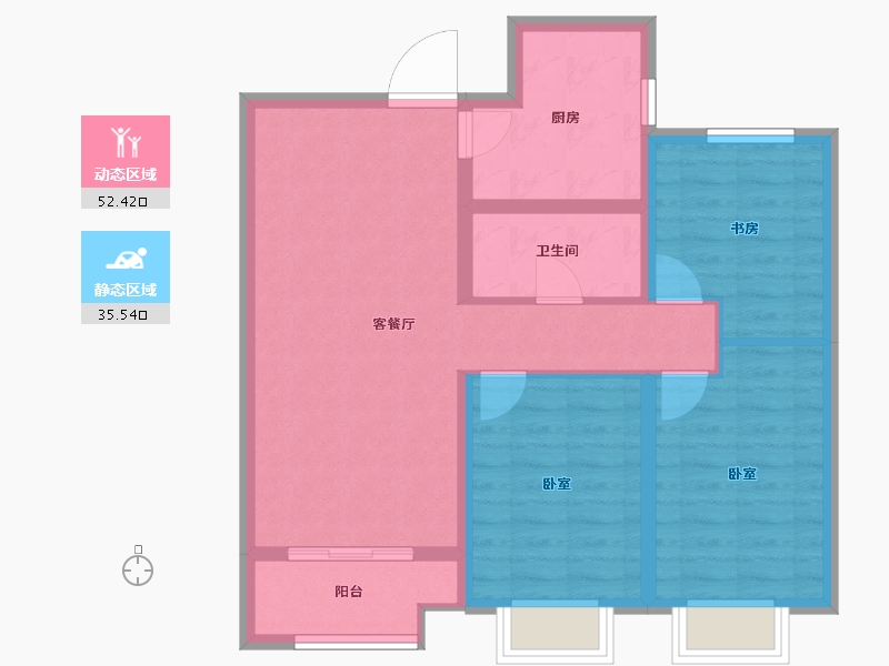 山西省-太原市-新希望花园-78.44-户型库-动静分区