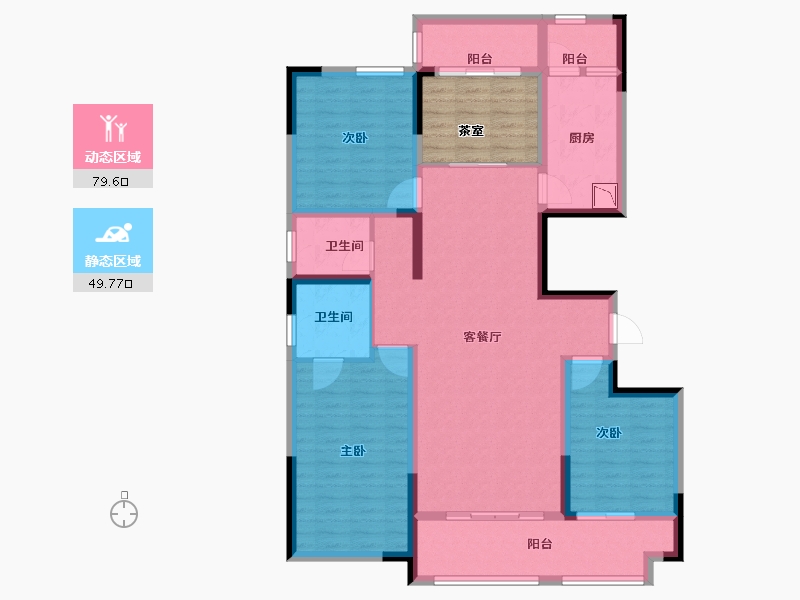 陕西省-榆林市-易信·春风棠樾-123.50-户型库-动静分区