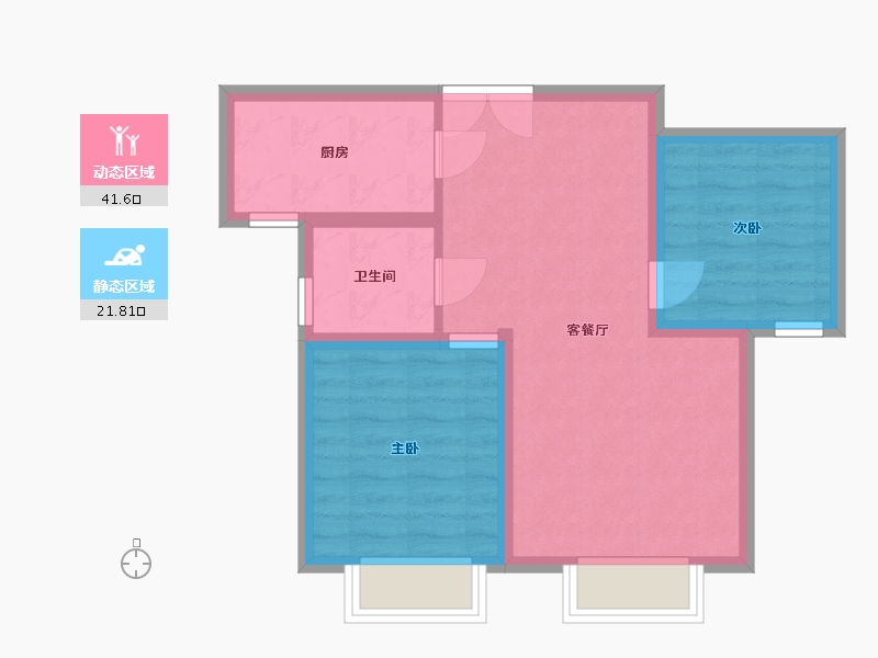 甘肃省-兰州市-立达俊园-56.46-户型库-动静分区