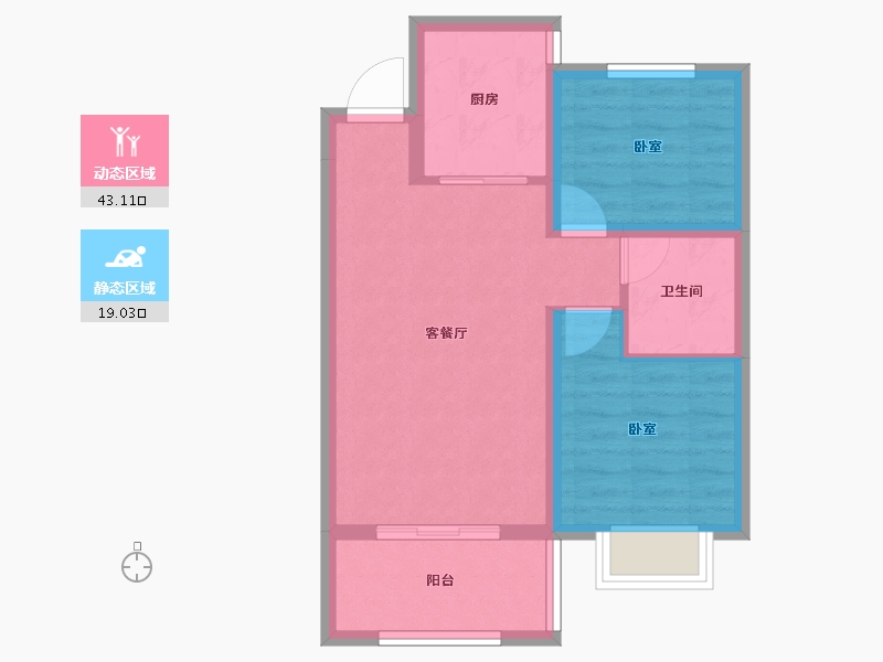 山西省-太原市-新希望花园-55.15-户型库-动静分区