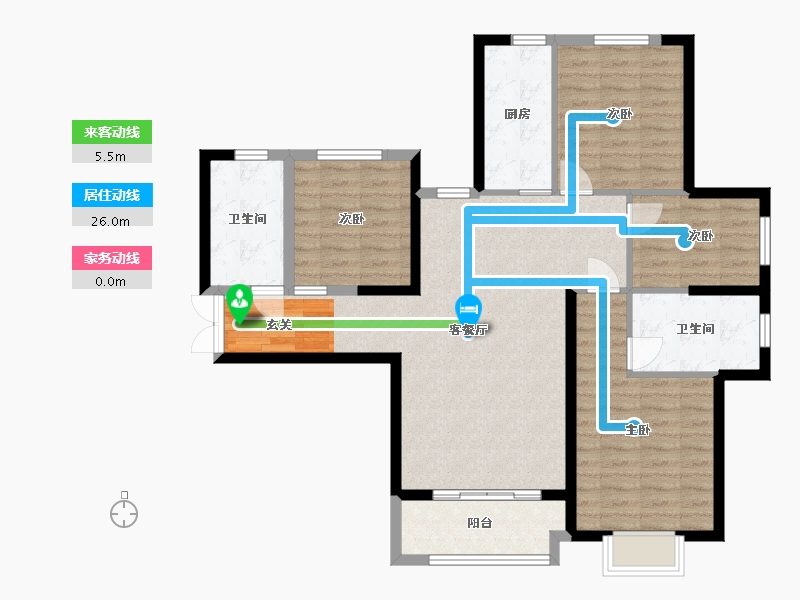 甘肃省-兰州市-兰高金都城-101.54-户型库-动静线