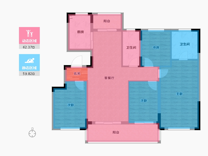 江苏省-南京市-固城湖金茂逸墅-109.99-户型库-动静分区