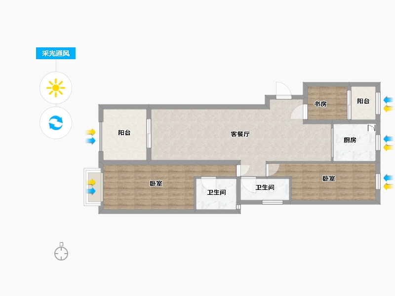 江西省-抚州市-京华府-86.00-户型库-采光通风