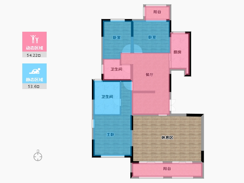 陕西省-西安市-天地源大都会-128.47-户型库-动静分区