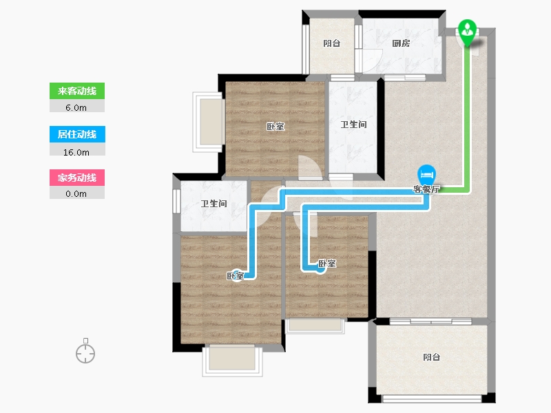 广西壮族自治区-玉林市-万昌东方巴黎湖岸-93.68-户型库-动静线