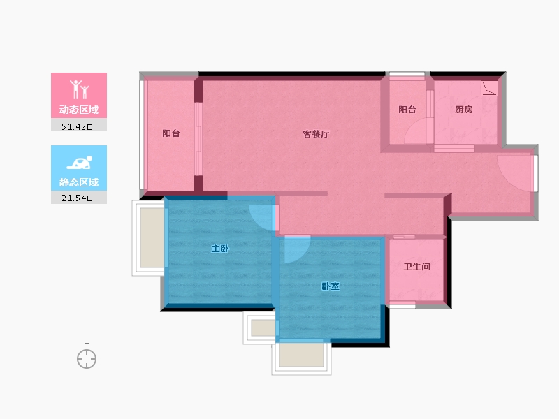 广西壮族自治区-百色市-德能盛世靖城-64.09-户型库-动静分区