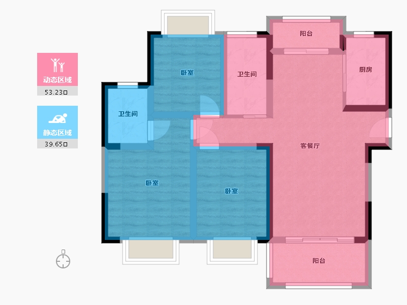 江西省-抚州市-临川新天地-81.80-户型库-动静分区