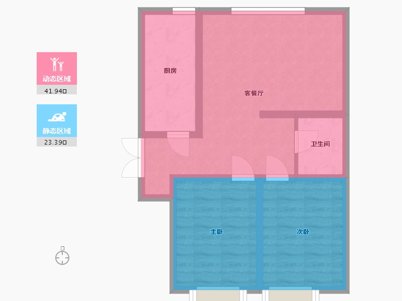 甘肃省-兰州市-立达俊园-57.57-户型库-动静分区