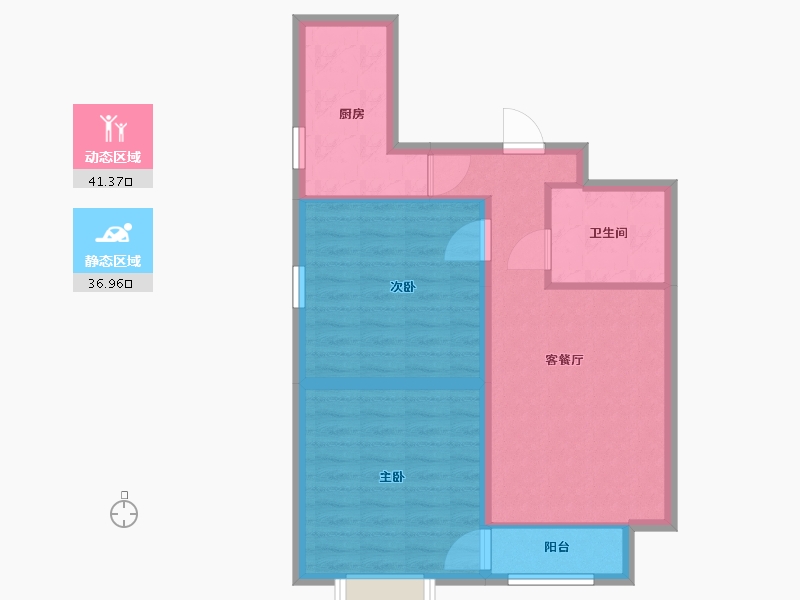 陕西省-西安市-林河世家-70.00-户型库-动静分区