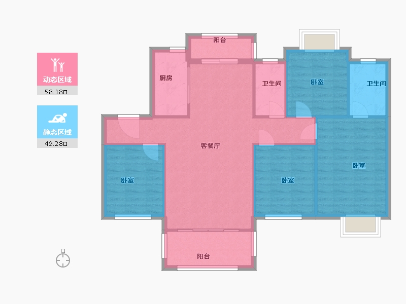 江西省-抚州市-鸿浩御泷湾-98.00-户型库-动静分区