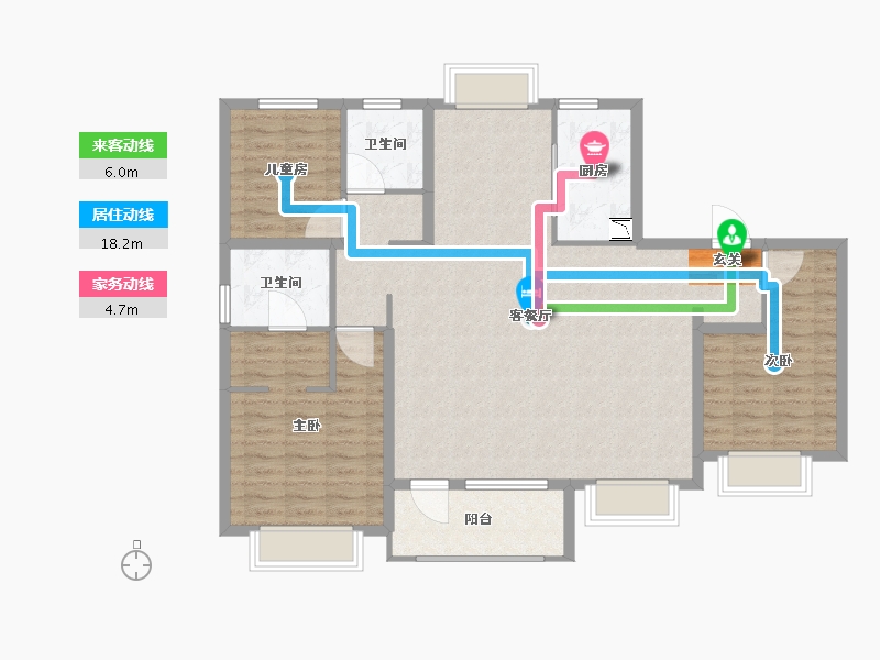 江苏省-南京市-颐居朗诗紫熙府-114.00-户型库-动静线