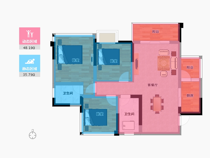 四川省-南充市-御景台-73.78-户型库-动静分区