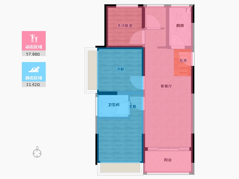 江苏省-南京市-明发北站中心-79.84-户型库-动静分区