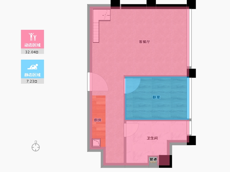 江苏省-无锡市-俊发SOHO俊园-35.00-户型库-动静分区