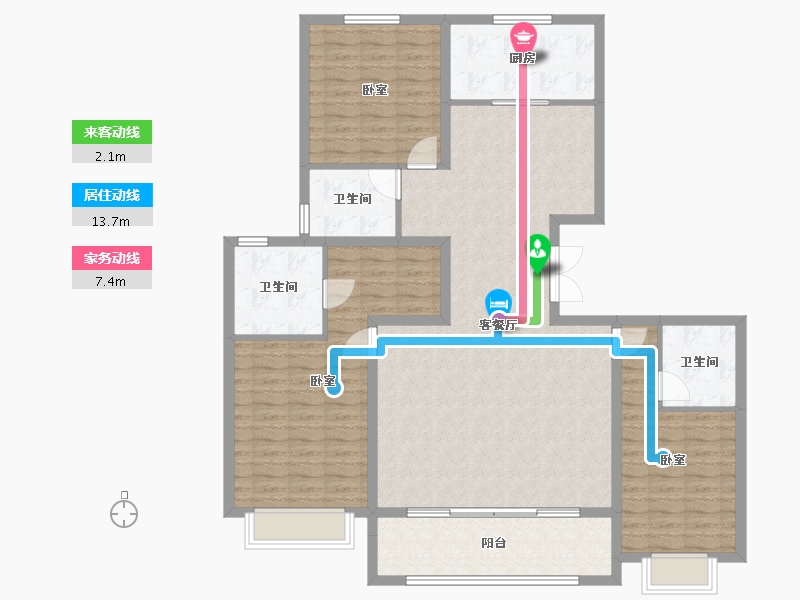 山西省-太原市-龙城金茂府-135.00-户型库-动静线