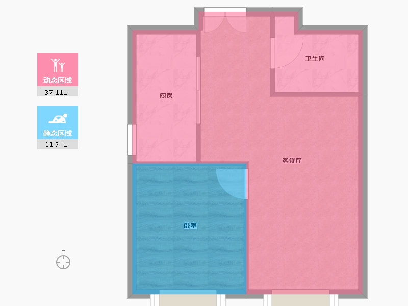 辽宁省-葫芦岛市-首开·国风海岸-44.25-户型库-动静分区