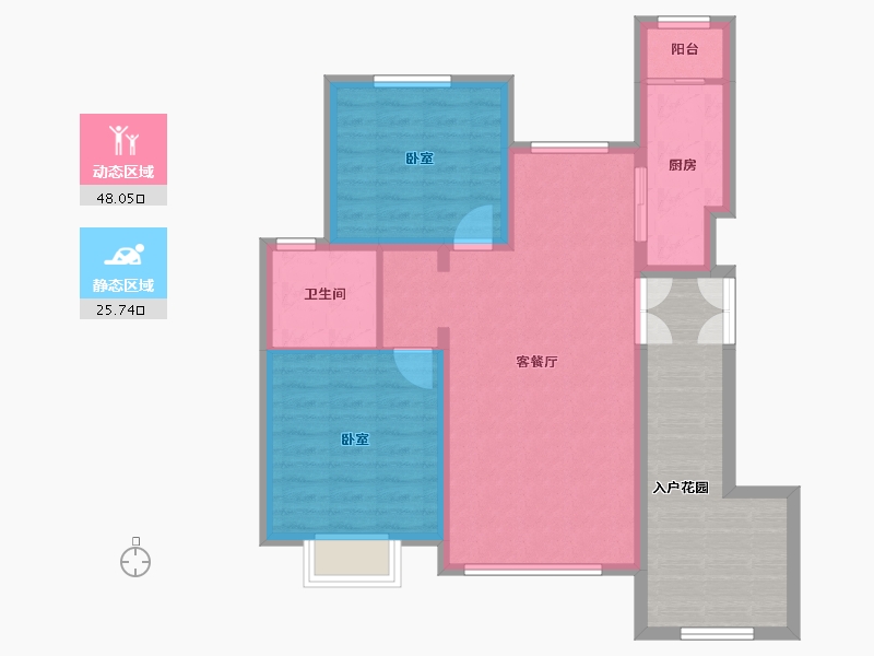 辽宁省-葫芦岛市-首开·国风海岸-80.81-户型库-动静分区