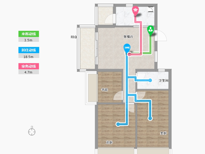 江苏省-南京市-碧桂园凤凰城-67.99-户型库-动静线