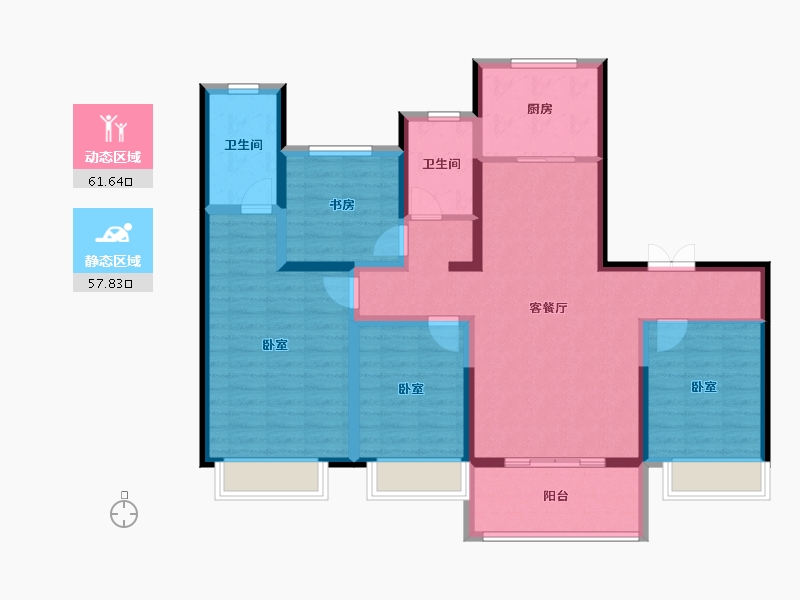 江苏省-苏州市-世茂云珑湾-106.00-户型库-动静分区