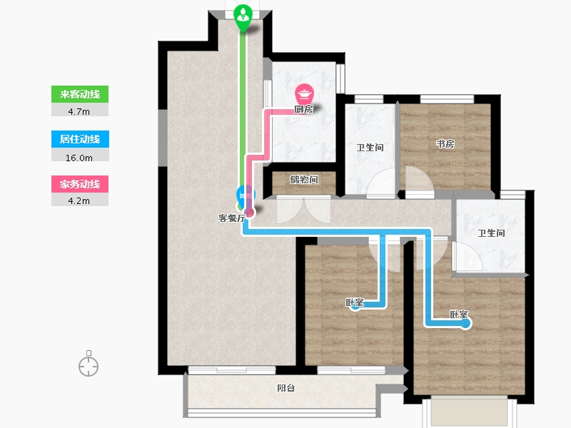 陕西省-西安市-中建璟庭-78.72-户型库-动静线