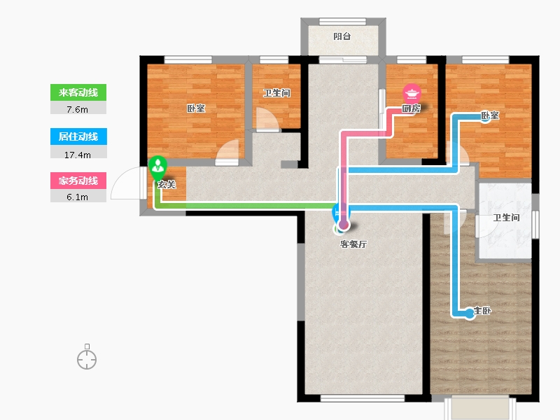 甘肃省-兰州市-天昱凤凰城四期-109.00-户型库-动静线