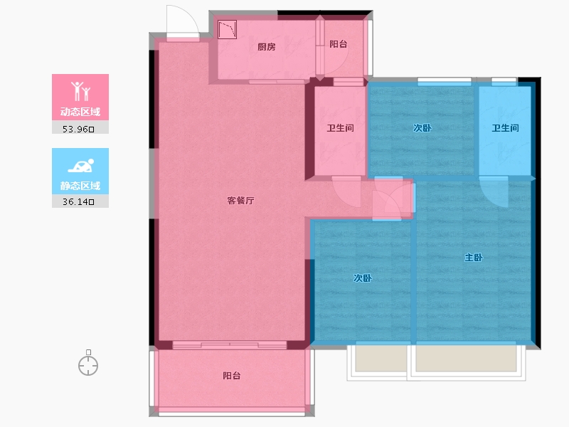 广东省-肇庆市-景峰家园-80.90-户型库-动静分区