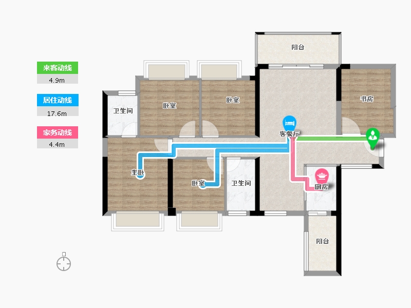 广西壮族自治区-玉林市-玉通彰泰红-112.78-户型库-动静线