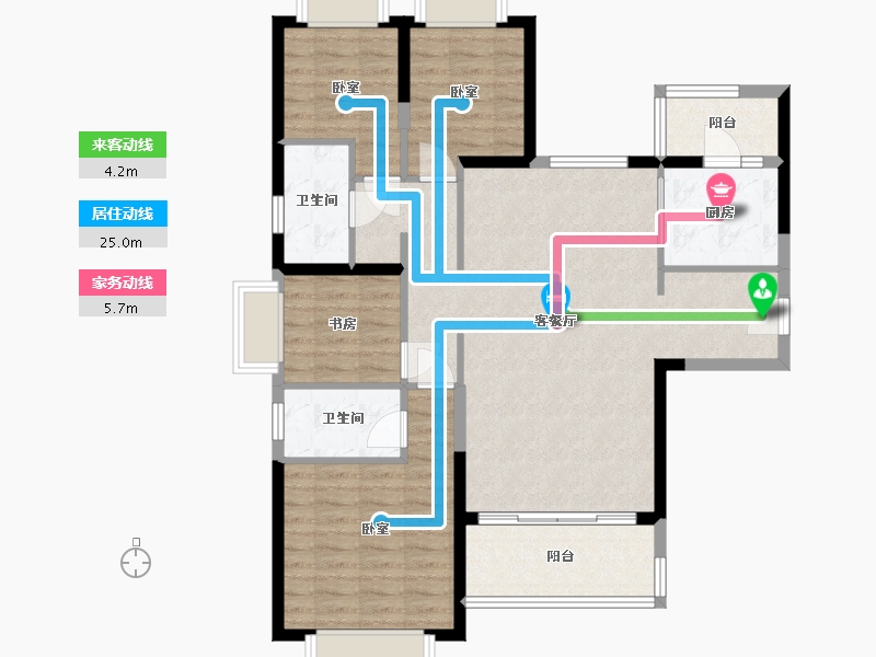 甘肃省-兰州市-兰州恒大御景天下-100.55-户型库-动静线