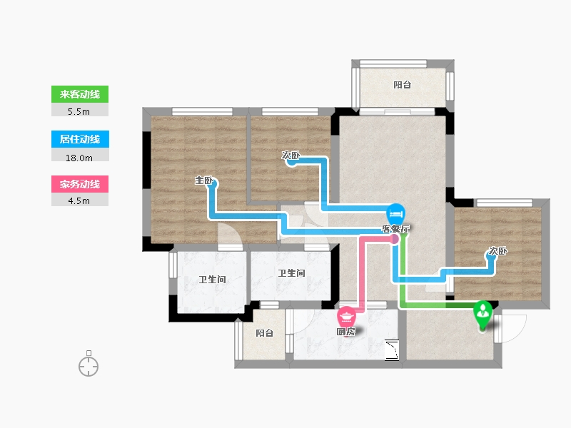 四川省-成都市-新城金樾长岛-75.43-户型库-动静线