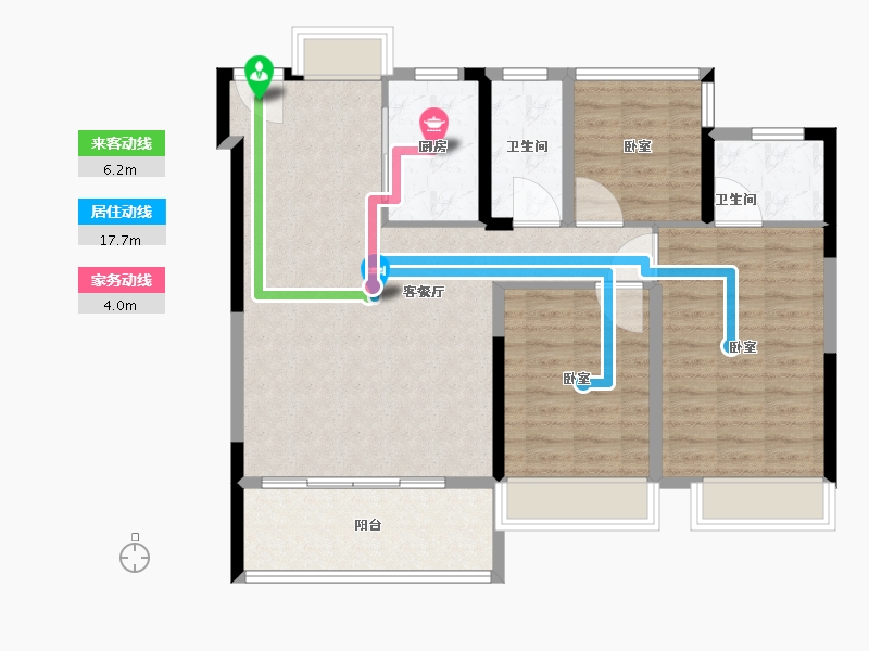 江西省-抚州市-崇仁成功海棠郡-97.00-户型库-动静线