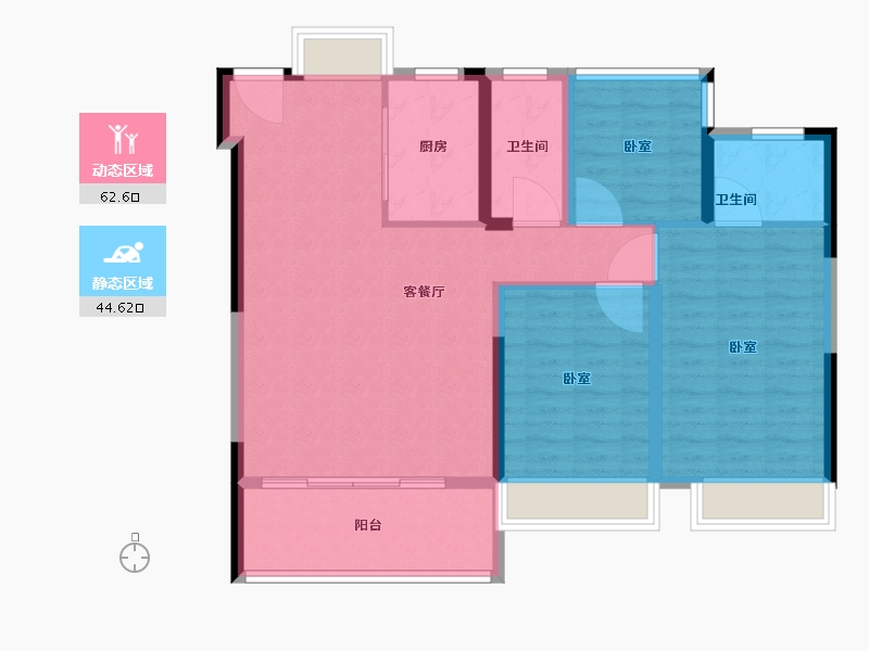 江西省-抚州市-崇仁成功海棠郡-97.00-户型库-动静分区