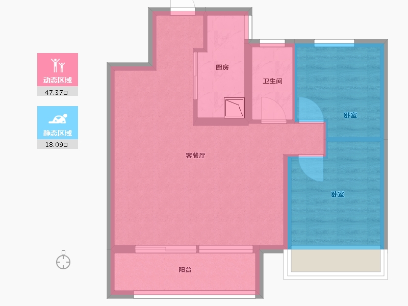 甘肃省-兰州市-绿地兰州丝路世界中心-57.80-户型库-动静分区