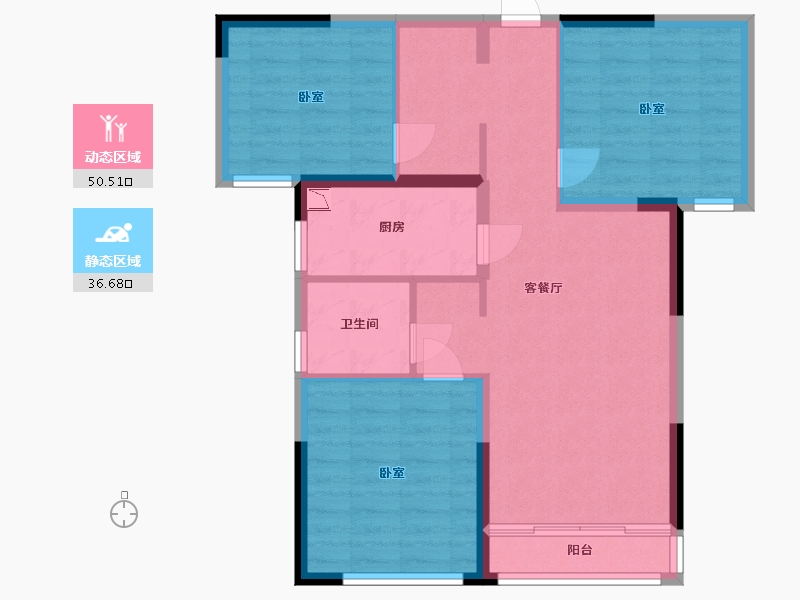 甘肃省-兰州市-兰州中央公园-78.00-户型库-动静分区