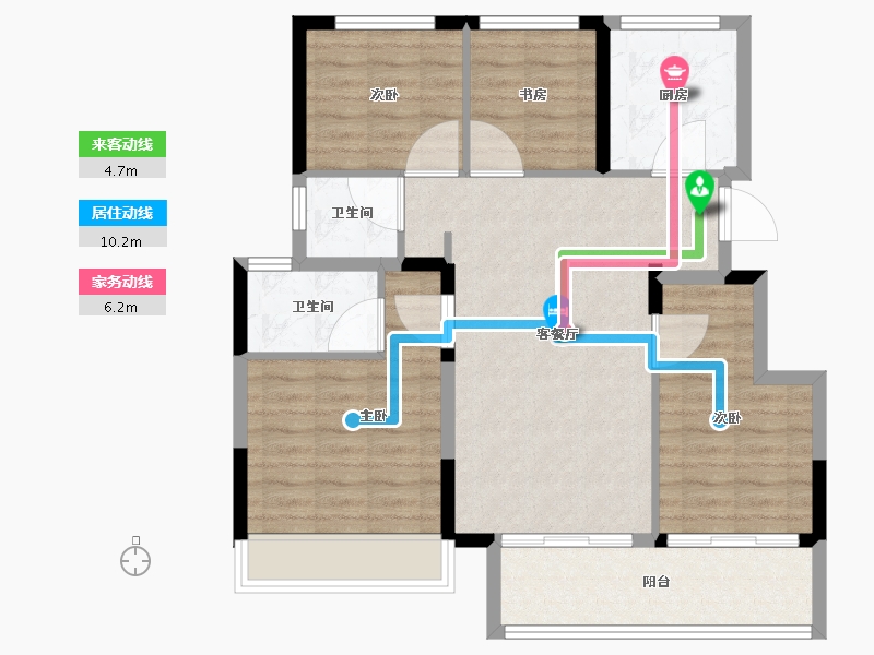 江苏省-徐州市-云龙湖·正荣府-88.00-户型库-动静线