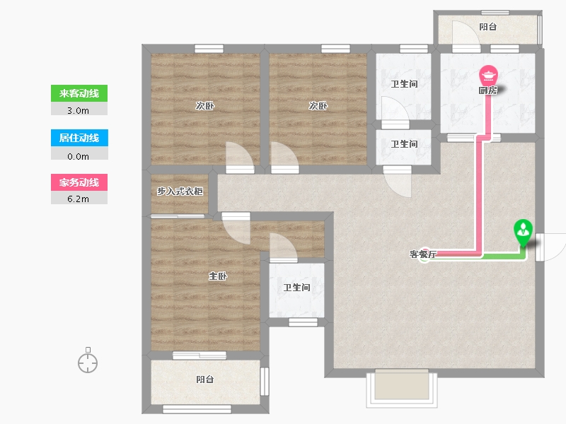 陕西省-西安市-华宇景观天下二期-91.56-户型库-动静线