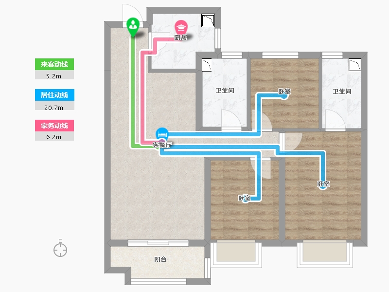 甘肃省-兰州市-兰州万达城-75.21-户型库-动静线