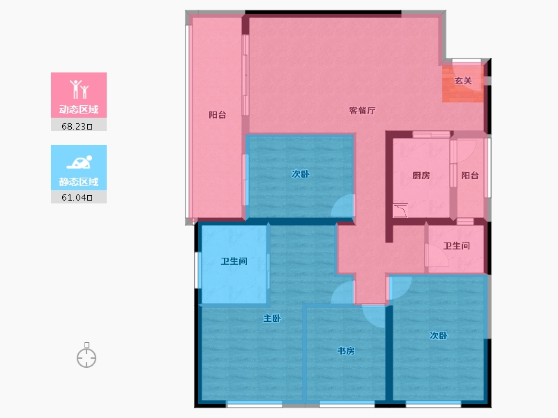 云南省-昆明市-东原璞阅-116.03-户型库-动静分区