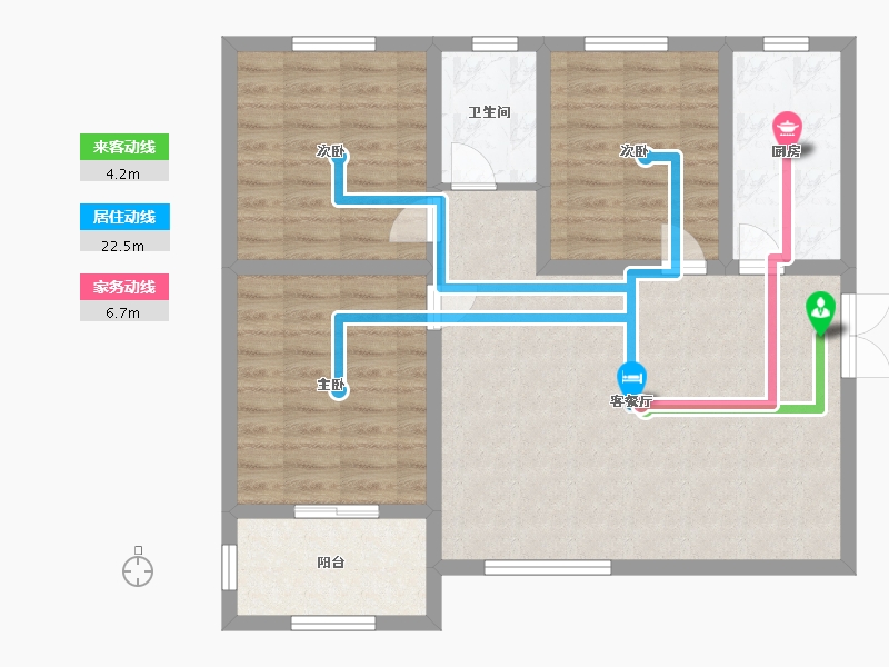 陕西省-西安市-华宇景观天下二期-88.00-户型库-动静线