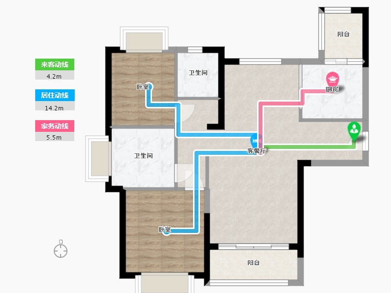 甘肃省-兰州市-兰州恒大御景天下-79.04-户型库-动静线