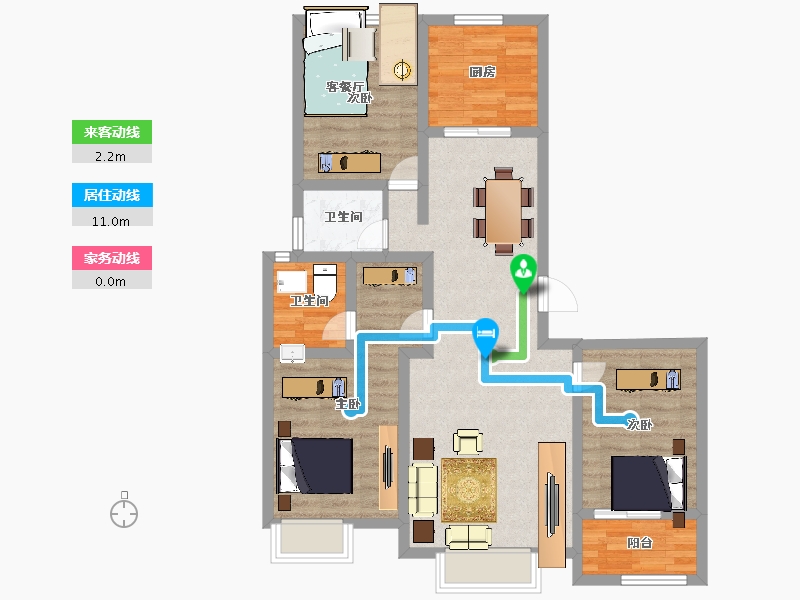 陕西省-宝鸡市-翡翠东城-89.02-户型库-动静线