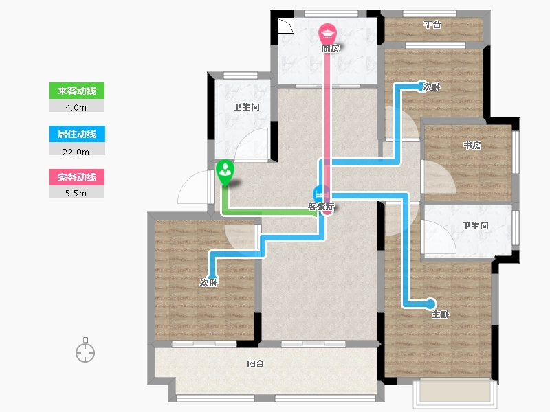 浙江省-宁波市-象山保集瑞府-125.00-户型库-动静线