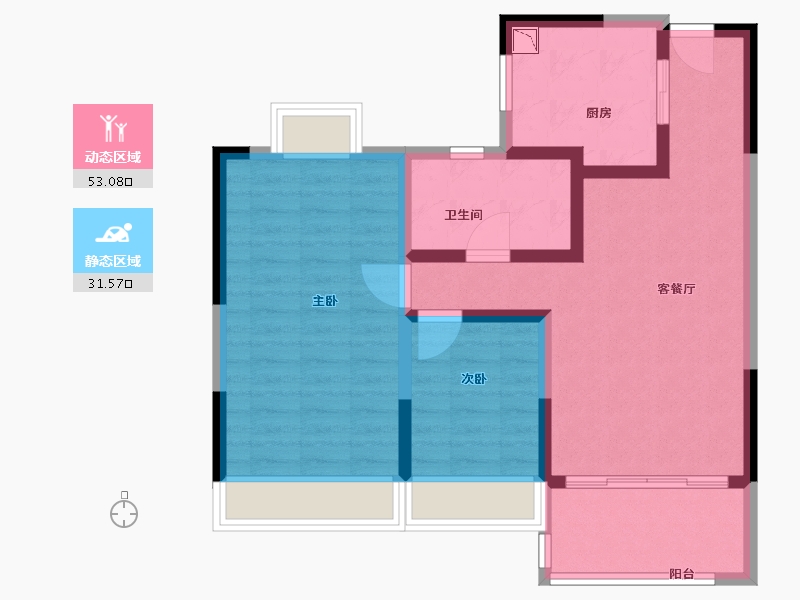 江苏省-南京市-碧桂园凤凰城-74.99-户型库-动静分区