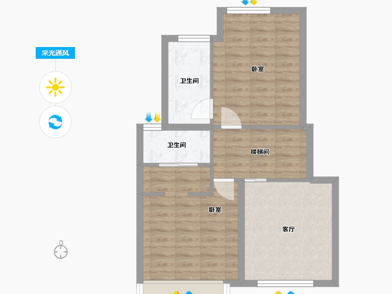 甘肃省-兰州市-保利领秀山-57.32-户型库-采光通风