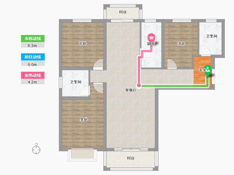 甘肃省-兰州市-盛世和平居-107.47-户型库-动静线