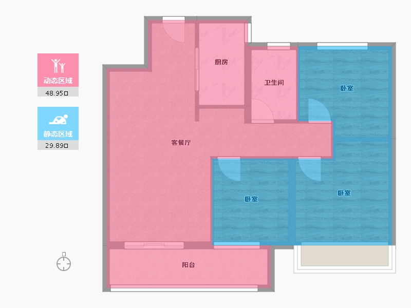 甘肃省-兰州市-绿地兰州丝路世界中心-70.50-户型库-动静分区